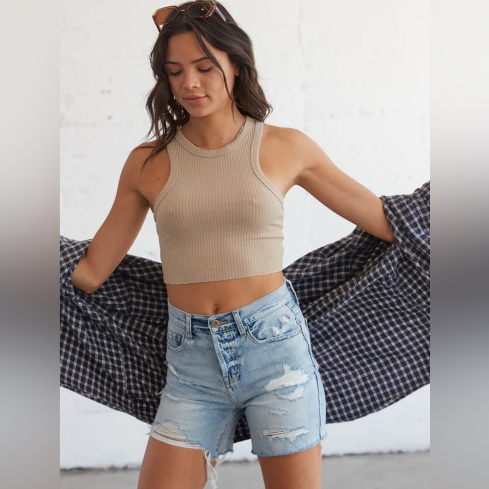 Pistola Devin High Waist Mom Cut-off Denim Jean Shorts Sz: 29 Finesse Color NEW